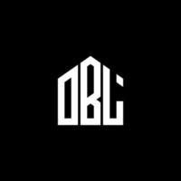 design del logo della lettera obl su sfondo nero. obl creative iniziali lettera logo concept. disegno della lettera obl. vettore