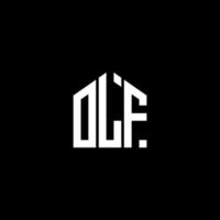 olf lettera design.olf lettera logo design su sfondo nero. olf creative iniziali lettera logo concept. olf lettera design.olf lettera logo design su sfondo nero. o vettore