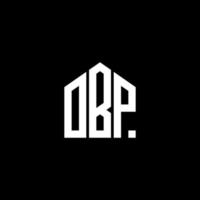 design del logo della lettera obp su sfondo nero. obp creative iniziali lettera logo concept. disegno della lettera obp. vettore