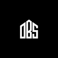 design della lettera obs. design del logo della lettera obs su sfondo nero. obs creative iniziali lettera logo concept. design della lettera obs. design del logo della lettera obs su sfondo nero. o vettore
