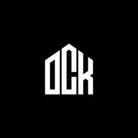 ock lettera design.ock lettera logo design su sfondo nero. ock creative iniziali lettera logo concept. ock lettera design.ock lettera logo design su sfondo nero. o vettore