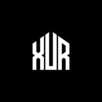 xur lettera logo design su sfondo nero. xur creative iniziali lettera logo concept. xur lettera design. vettore