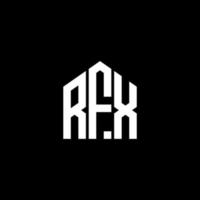 design della lettera rfx. design del logo della lettera rfx su sfondo nero. concetto di logo della lettera di iniziali creative rfx. design della lettera rfx. design del logo della lettera rfx su sfondo nero. r vettore