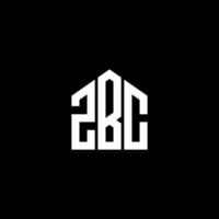 zbc lettera logo design su sfondo nero. zbc creative iniziali lettera logo concept. disegno della lettera zbc. vettore