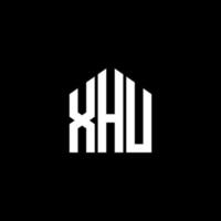 xhu lettera logo design su sfondo nero. xhu creative iniziali lettera logo concept. xhu lettera design. vettore