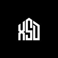 xsd lettera logo design su sfondo nero. xsd creative iniziali lettera logo concept. disegno della lettera xsd. vettore