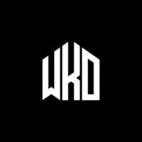 wko lettera logo design su sfondo nero. wko creative iniziali lettera logo concept. disegno della lettera wko. vettore