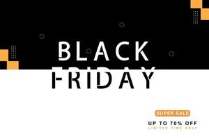 banner di vendita del venerdì nero. modello moderno per pubblicità, pubblicità, web, social e moda vettore