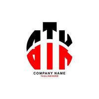 design creativo del logo della lettera btk con sfondo bianco vettore