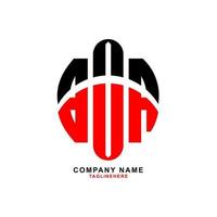 design creativo del logo della lettera boa con sfondo bianco vettore