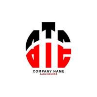 design creativo del logo della lettera bte con sfondo bianco vettore