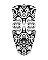 tatuaggio in stile maori per gamba o spalla. vettore