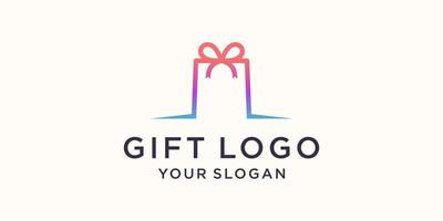 negozio di articoli da regalo logo simbolo modello disegno vettoriale, emblema, concetto di design, simbolo creativo, icona vettore