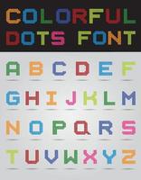 set di caratteri alfabeto colorato vettore
