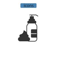 crema da barba icone simbolo elementi vettoriali per il web infografica