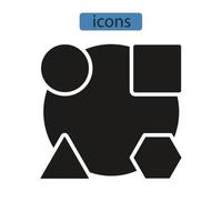 icone di diversità simbolo elementi vettoriali per il web infografico