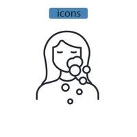 icone di pulizia del viso simbolo elementi vettoriali per il web infografica