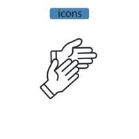 icone del guanto simbolo elementi vettoriali per il web infografico