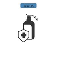 icone antisettiche simbolo elementi vettoriali per il web infografico