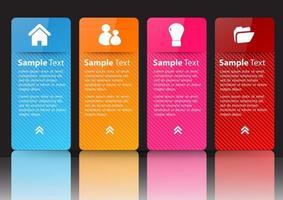 infografica colorata in 4 fasi vettore