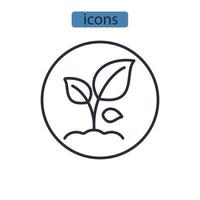 icone di crescita simbolo elementi vettoriali per il web infografico