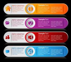 infografica colorata in 4 fasi vettore