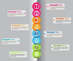 infografica colorata in 8 fasi vettore