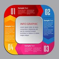 infografica colorata in 4 fasi vettore