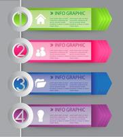 infografica colorata in 4 fasi vettore