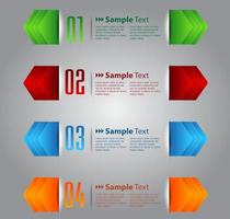 infografica colorata in 4 fasi vettore