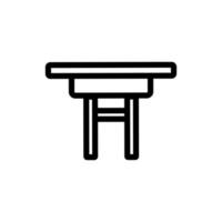 vettore icona tabella. illustrazione del simbolo del contorno isolato