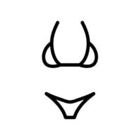 illustrazione del profilo del vettore dell'icona del corsetto largo del bikini