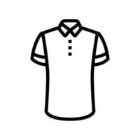 illustrazione vettoriale dell'icona della linea di abbigliamento in tessuto polo