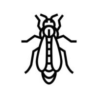 illustrazione vettoriale dell'icona della linea di apicoltura della regina delle api