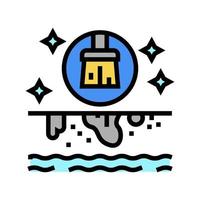 illustrazione vettoriale dell'icona a colori dei servizi di pulizia della piscina