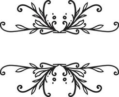 diviso monogramma cornice vettore carta invito elementi vittoriano grunge calligrafia inviti matrimonio set ornamento medievale bordi scorrimento clipart vortice tagliare file vortice silhouette fiorire bordi