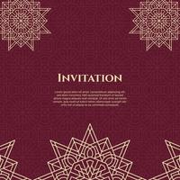 invito a nozze e biglietto d'annuncio con ornamento in stile arabo. - vettore. vettore