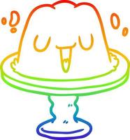 arcobaleno gradiente disegno gelatina sulla piastra oscillante vettore