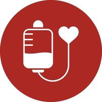 cerchio glifo donazione di sangue multicolore vettore