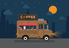 vettore camion di caffè