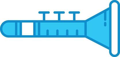 linea di clarinetto riempita di blu vettore