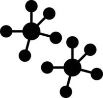 icona del glifo di molecole vettore