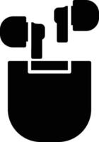 icona del glifo dell'auricolare vettore