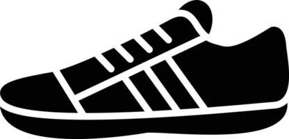 icona del glifo delle scarpe da ginnastica vettore