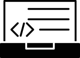 icona del glifo di programmazione vettore