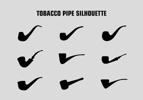 SILHOUETTE DEL TUBO DEL TABACCO vettore