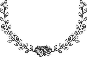 fiore botanica doodle disegno floreale vettore