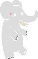 elefante cartone animato in stile colore piatto vettore