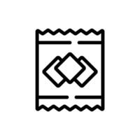 illustrazione del profilo vettoriale dell'icona di imballaggio nori