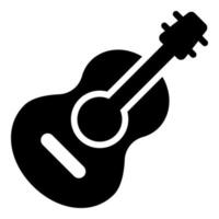 stile glifo icona vettore chitarra per web e dispositivi mobili.